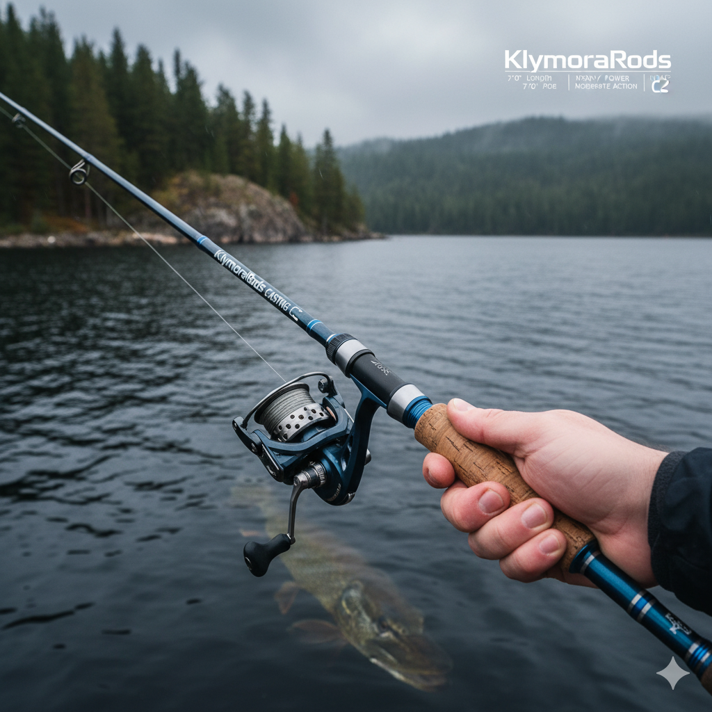 KlymoraRods Casting C2 - Powerful casting fishing rod for big game pike and musky fishing
