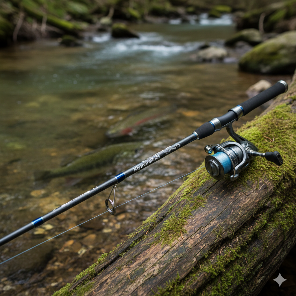 KlymoraRods Spinning S1 - Versatile spinning fishing rod for freshwater bass and trout fishing